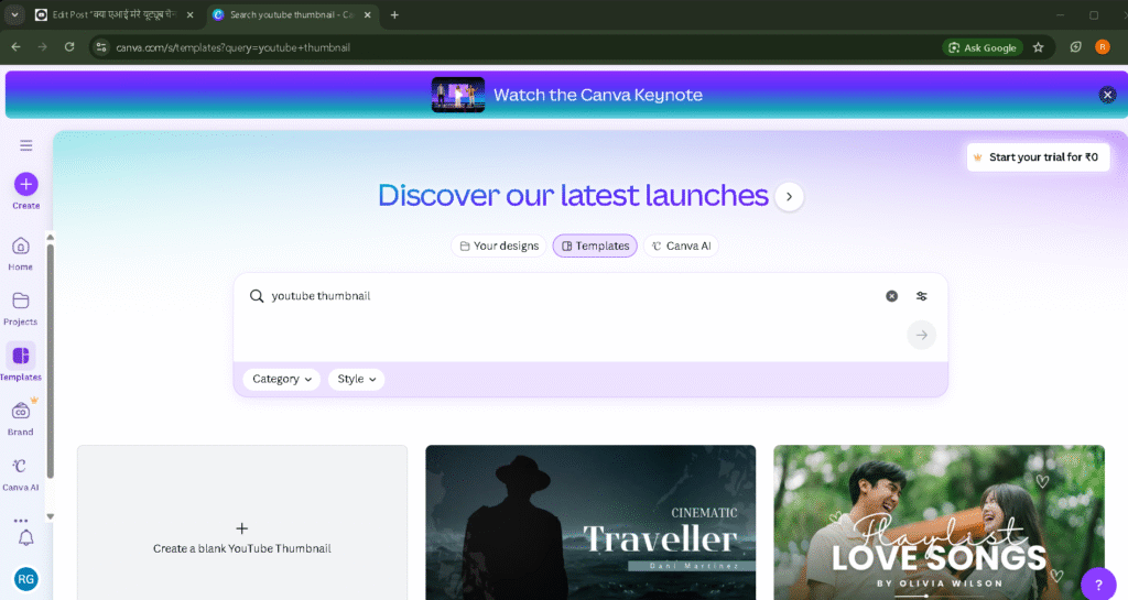 canva Youtube Tips & SEO
